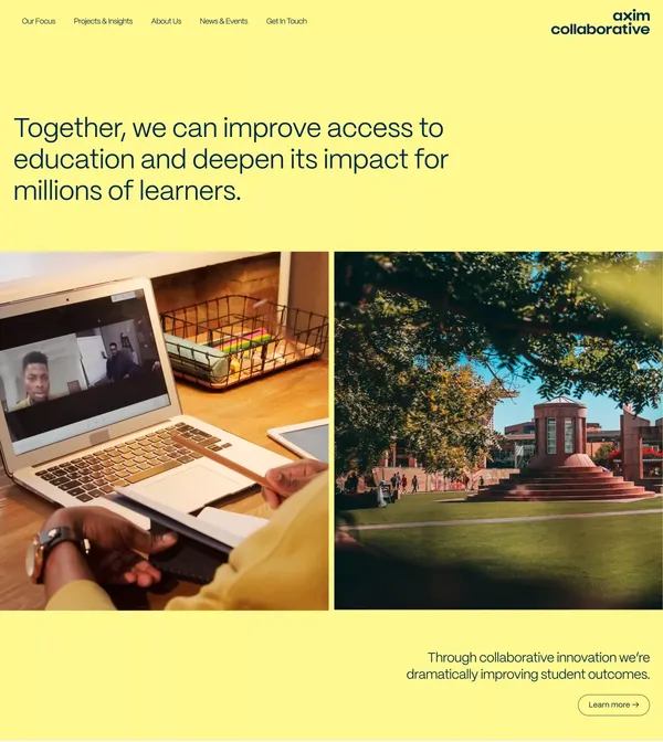 Axim Collaborative - Landing design inspiration