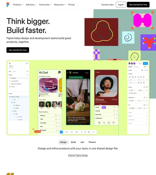 Figma: The Collaborative Interface Design Tool - Landing design inspiration