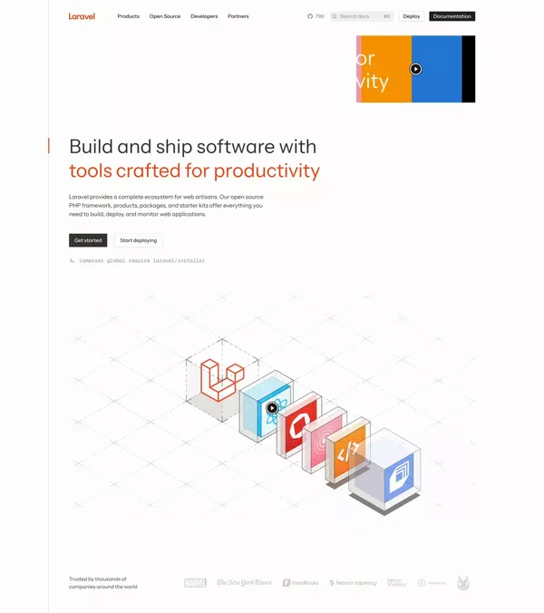 Laravel - The PHP Framework For Web Artisans - Landing design inspiration