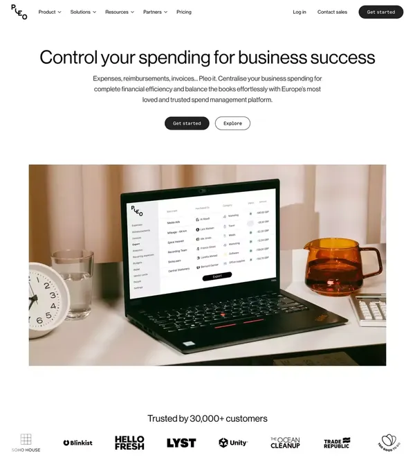 Smarter spending for your business - Pleo - Landing design inspiration