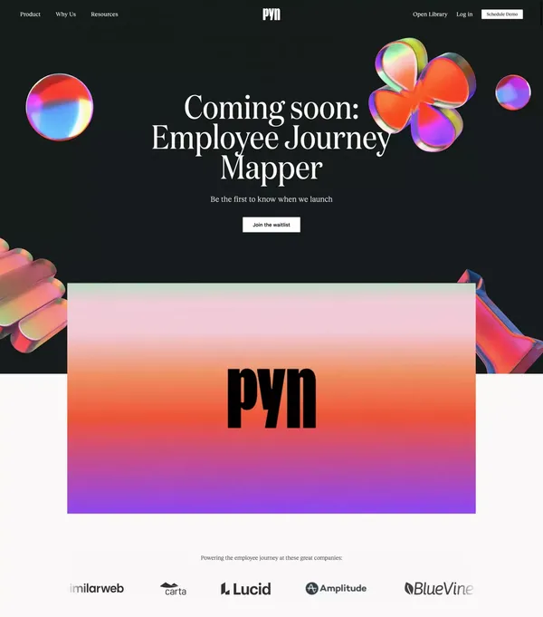 Pyn - Landing design inspiration