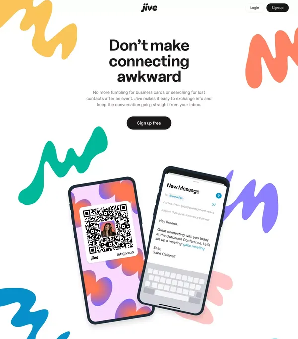 Let's Jive | Jive - Landing design inspiration