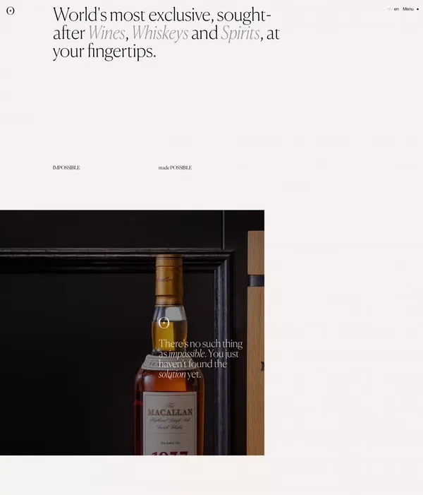Impossible Drinks · Impossible made possible - Portfolio design inspiration