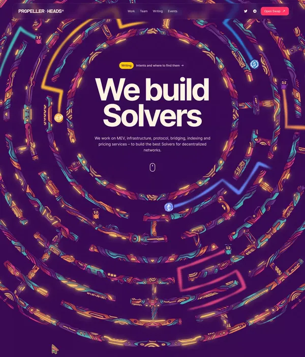 PropellerHeads - We build Solvers - Landing design inspiration