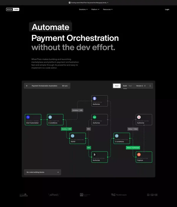 WhenThen - Landing design inspiration