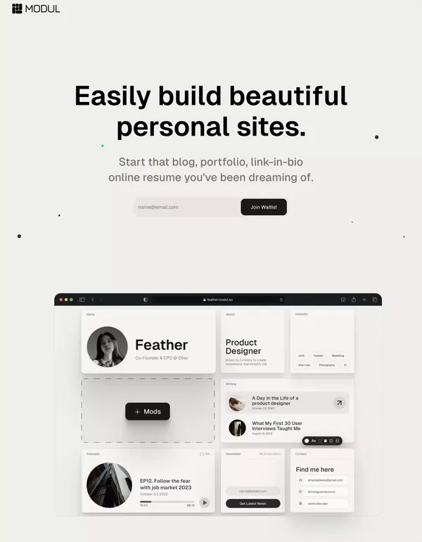 Modul.so - Landing design inspiration