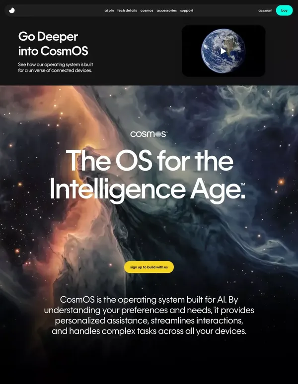 CosmOS by Humane | AI Operating System | Humane - Landing design inspiration