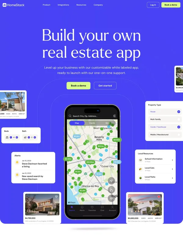 HomeStack - Custom Real Estate Apps for Agents & Brokers - Landing design inspiration