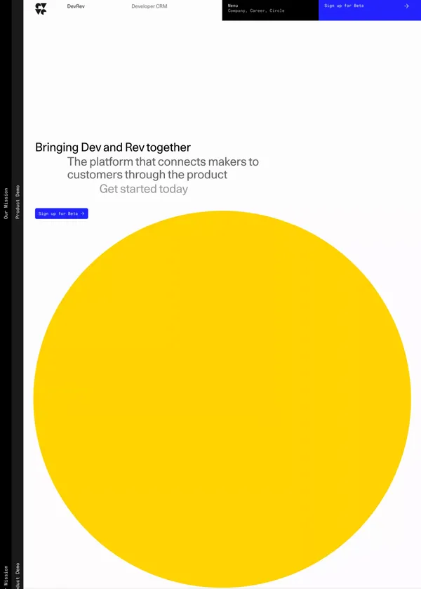 DevRev - Landing design inspiration
