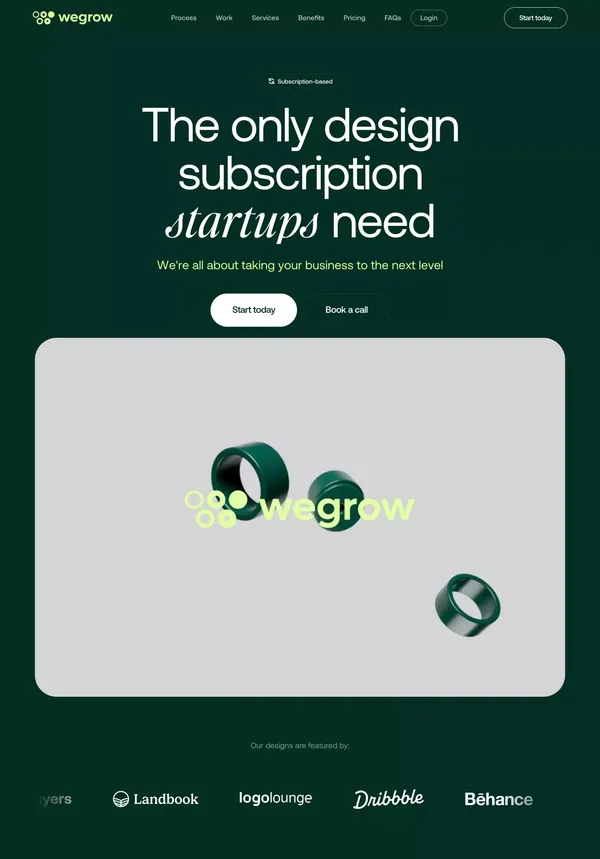 Wegrow - Landing design inspiration