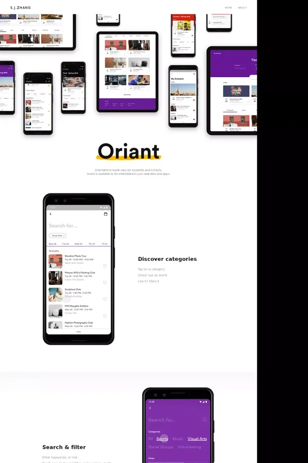 Oriant - Portfolio design inspiration