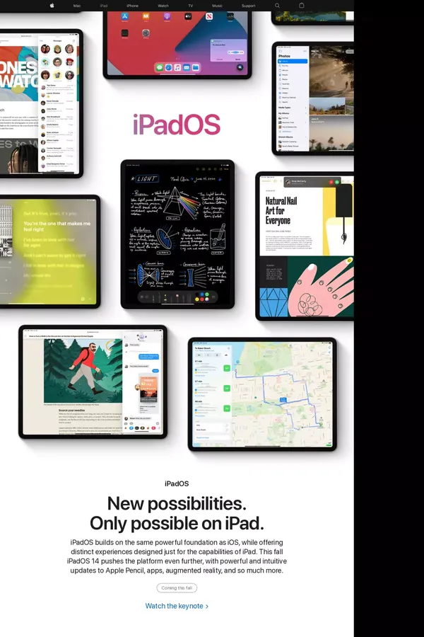 iPadOS Preview - Apple - Landing design inspiration