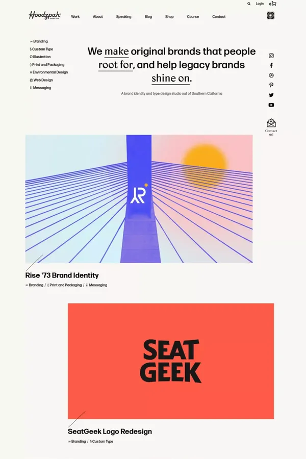 Homepage - Hoodzpah - Portfolio design inspiration