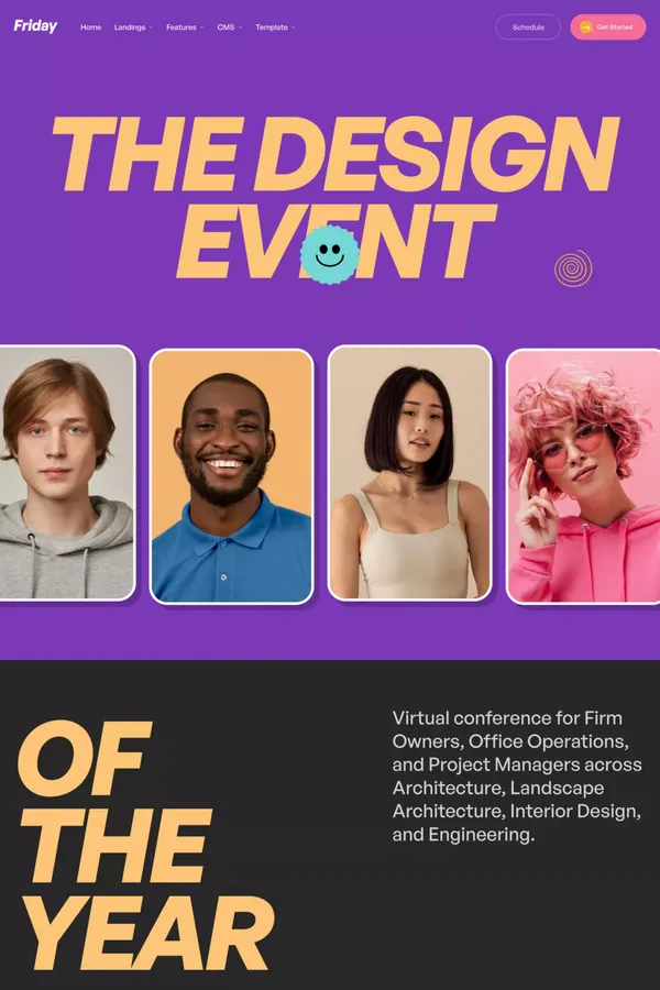 Friday Festival - Webflow Website Template - Template design inspiration