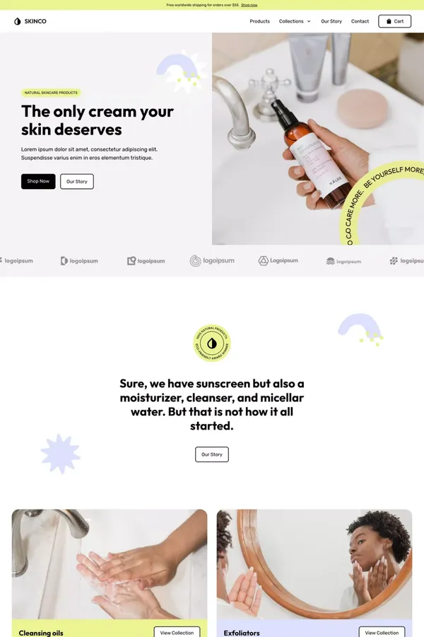 Skinco - Webflow Website Template - Template design inspiration