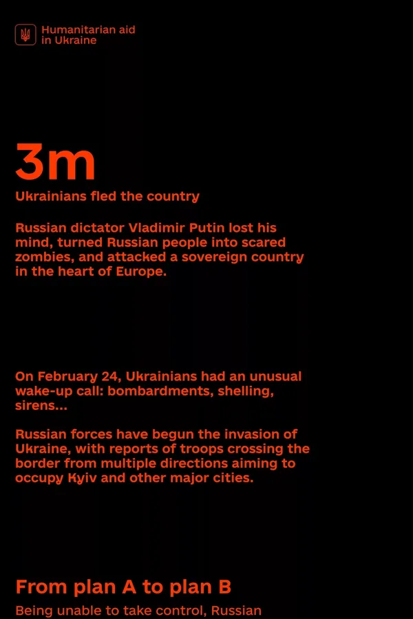 Humanitarian aid in Ukraine - Landing design inspiration