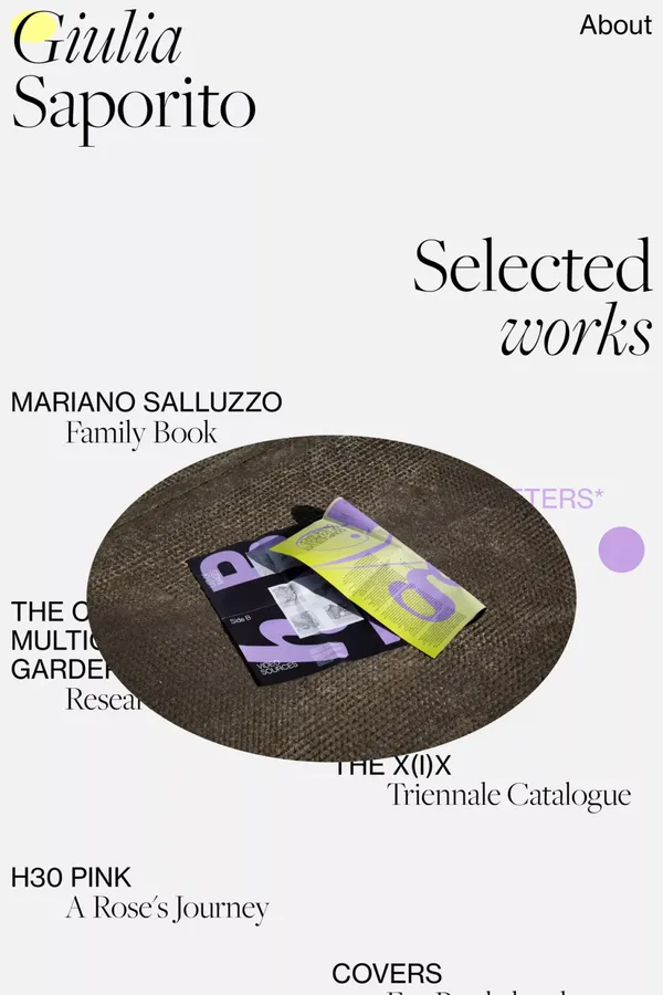 Giulia Saporito - Portfolio design inspiration