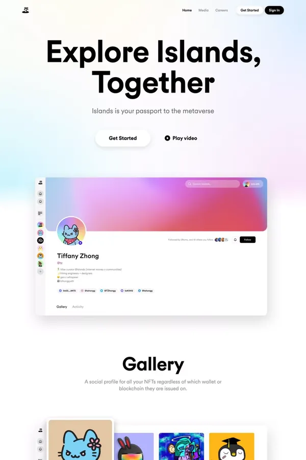 Islands – Explore Together - Landing design inspiration