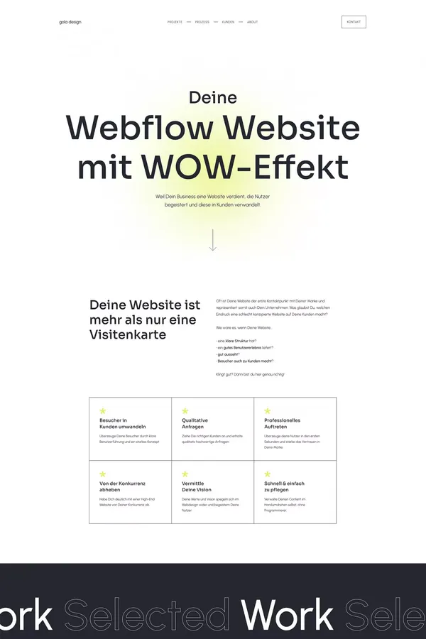 Pawel Gola | Webdesign & Webflow Entwickler - Portfolio design inspiration