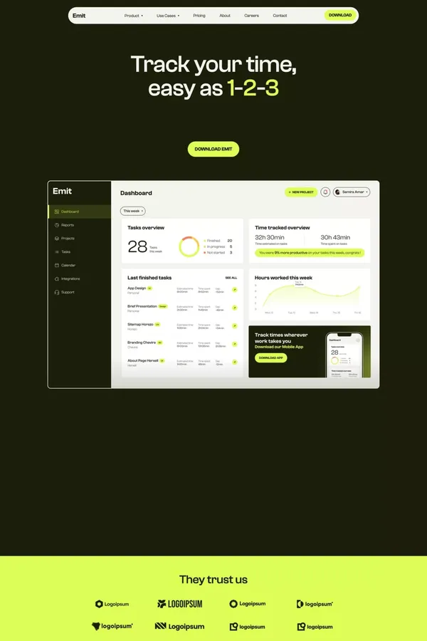 Emit - Webflow Website Template - Template design inspiration