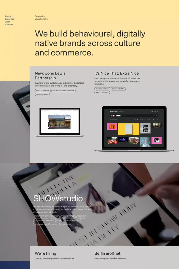 Bureau for Visual Affairs - Portfolio design inspiration
