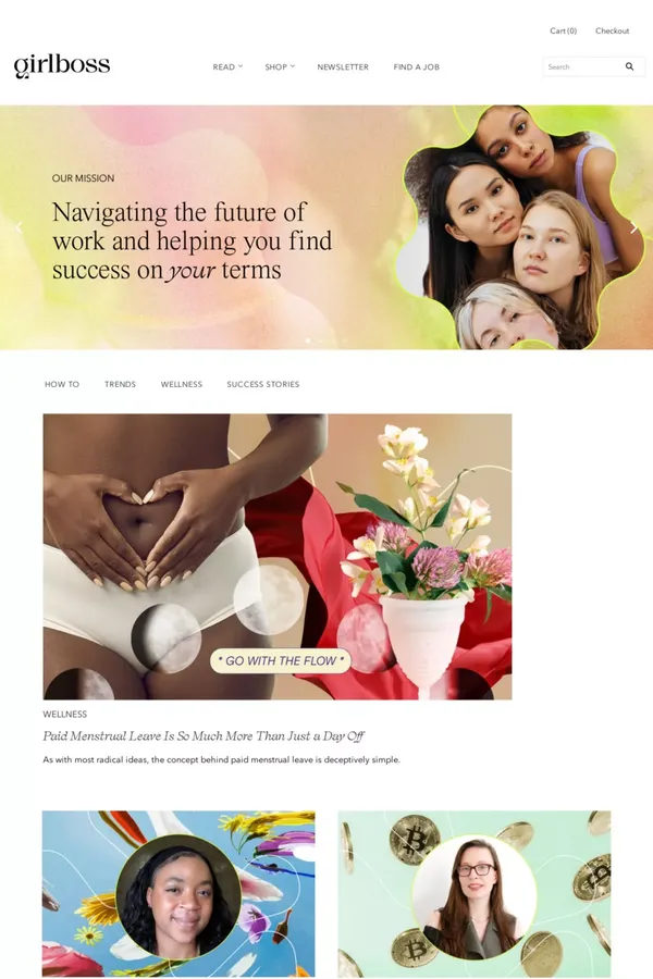 Girlboss - Blog design inspiration