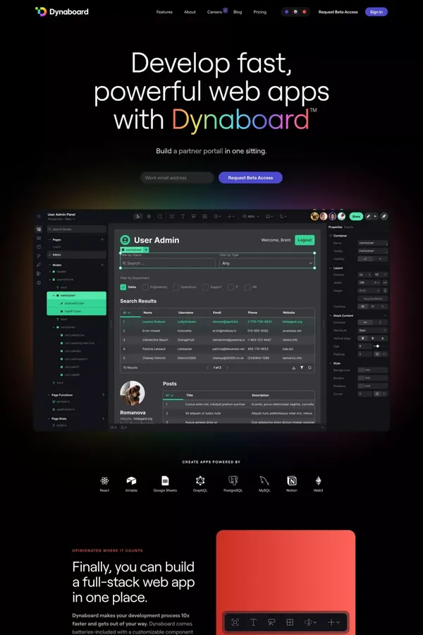 Dynaboard - Landing design inspiration