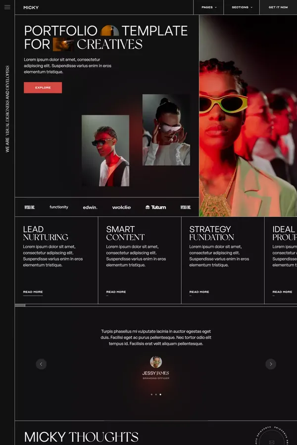 Micky - Webflow Website Template - Template design inspiration