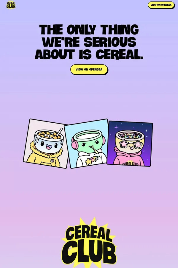 Cereal Club — 10,000 Cereal Munchers - Landing design inspiration