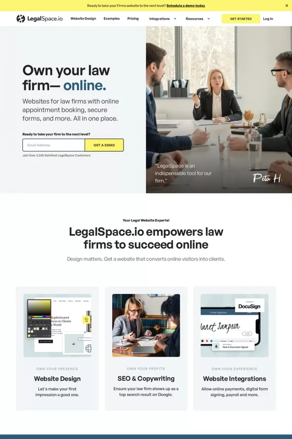 LegalSpace.io | Law Firm Website Design, Web Design for Family Lawyer, Lawyer Website Design - Landing design inspiration