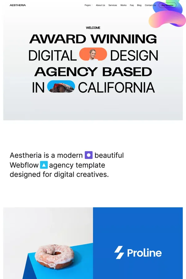 Aestheria - Webflow Website Template - Template design inspiration