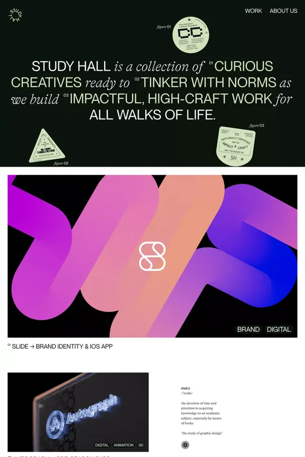 Curious Creatives - Study Hall Creative - Portfolio design inspiration