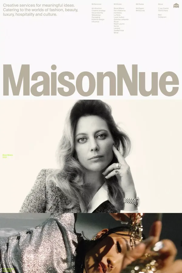 MaisonNue - Portfolio design inspiration