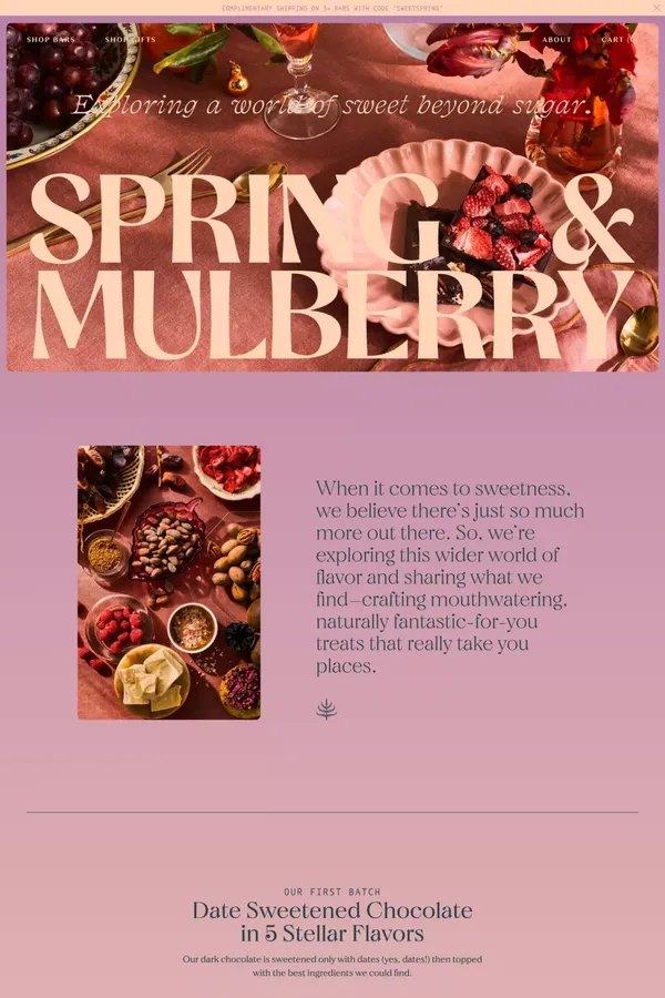 Spring & Mulberry - Ecommerce design inspiration