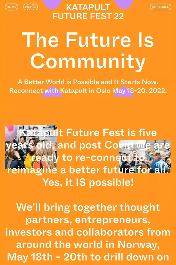 Katapult Future Fest 2022 - Landing design inspiration