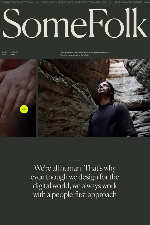 SomeFolk | Human Design for Digital Minds - Portfolio design inspiration