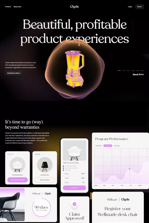 Drive lifetime value and revenue with ownership enrichment | Clyde - Landing design inspiration