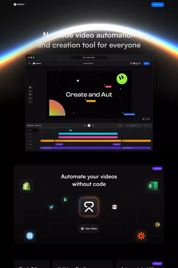 Create Video - No-code video automation and creation tool for everyone