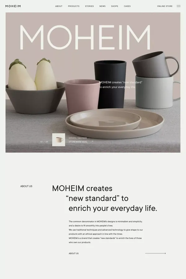 MOHEIM - Ecommerce design inspiration