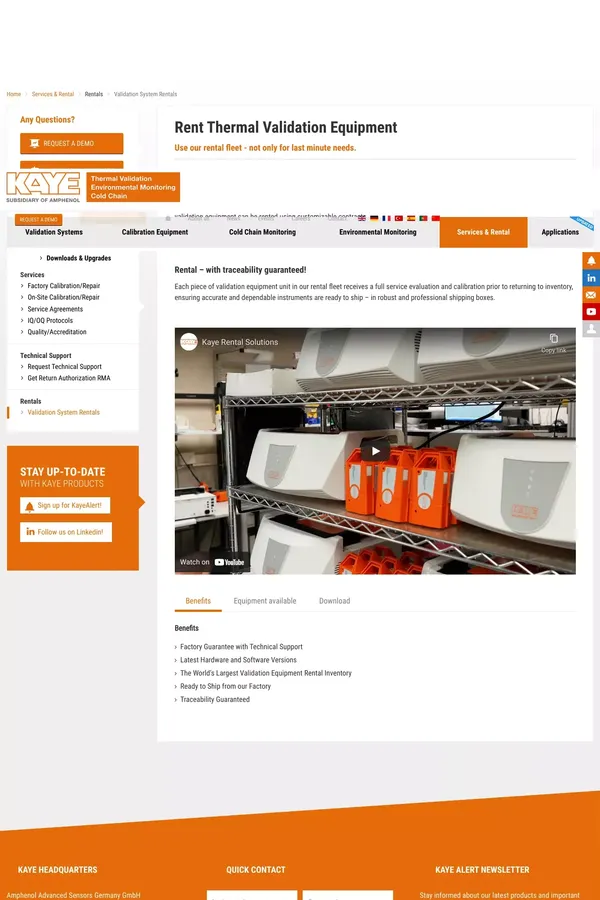 Rent Thermal Validation Equipment - website design inspiration