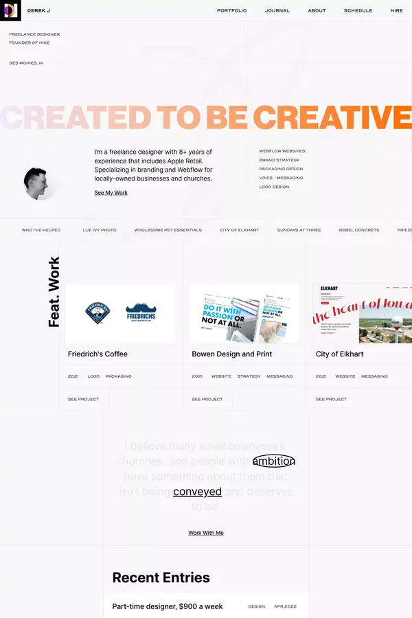 Derek Jensen - Freelance Designer, Founder of Hike