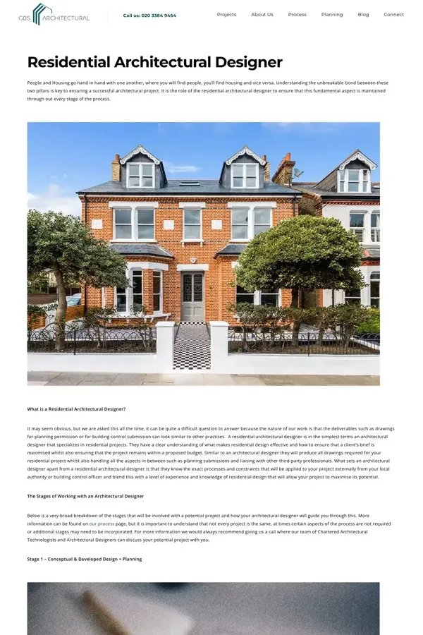 Residential Architectural Designer - Home Architectural Designer - GBS Architectural - website design inspiration