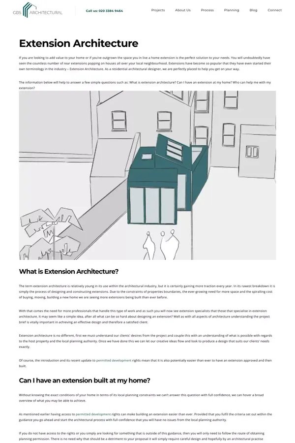 Extension Architecture - Extensions London - GBS Architectural - website design inspiration