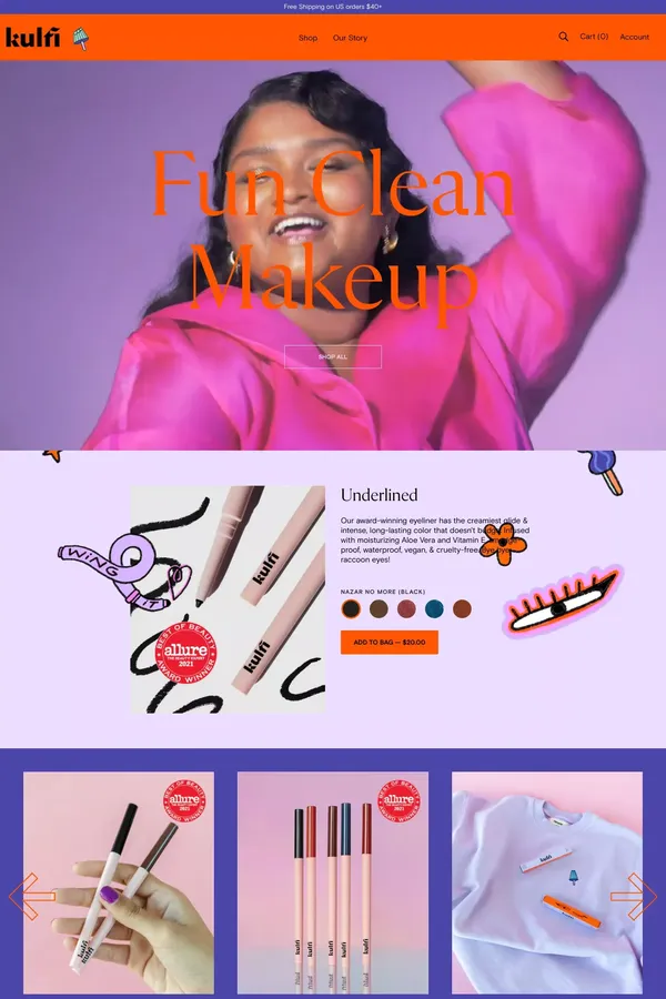 Kulfi Beauty I Celebrating South Asian Beauty - Ecommerce design inspiration
