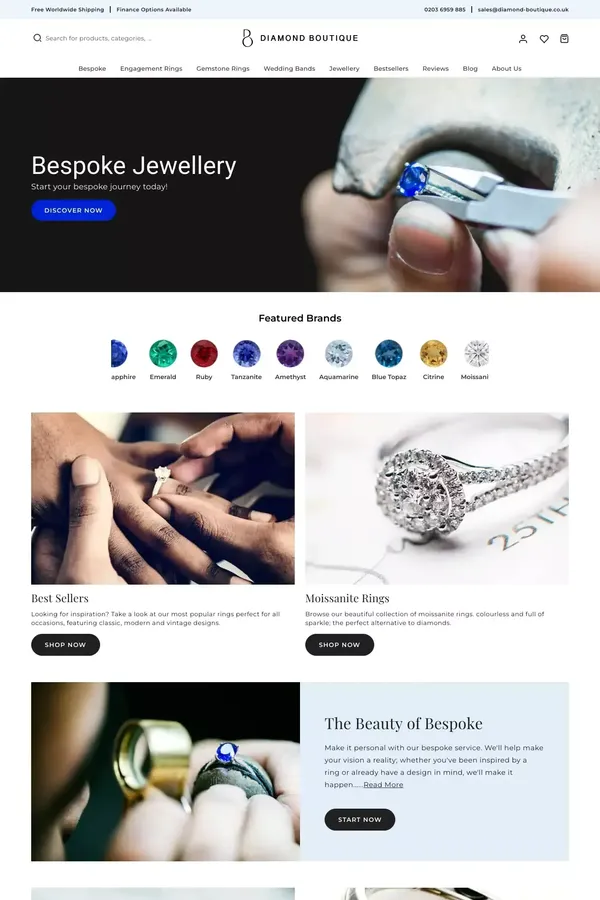 Diamond Store in London | Fine Gemstone and Diamond Jewellery | Diamond Boutique ® - Diamond Boutique ® - website design inspiration