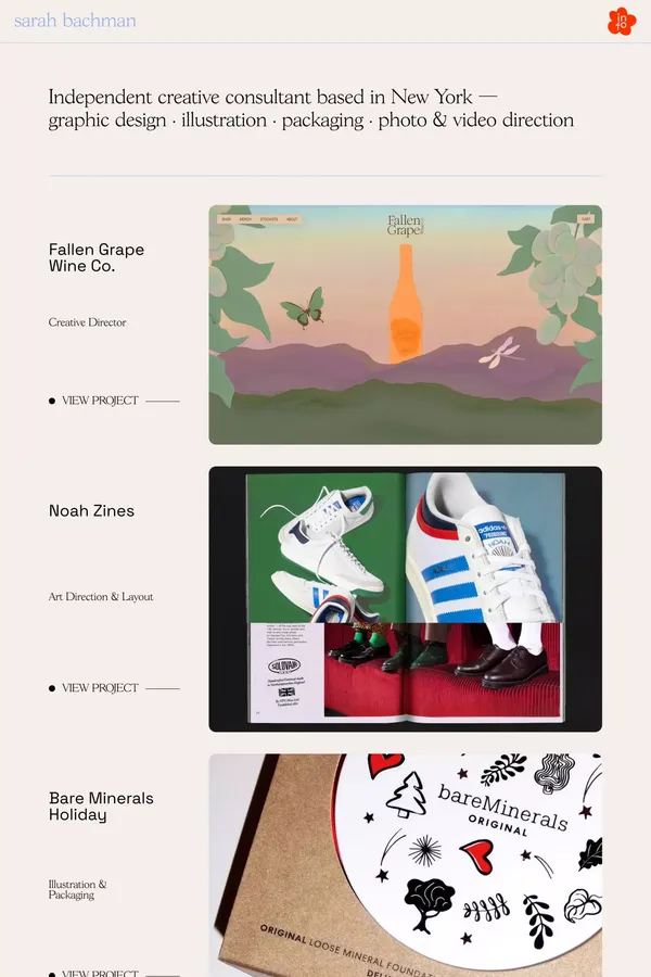 Sarah Bachman | Independent Creative - Portfolio design inspiration