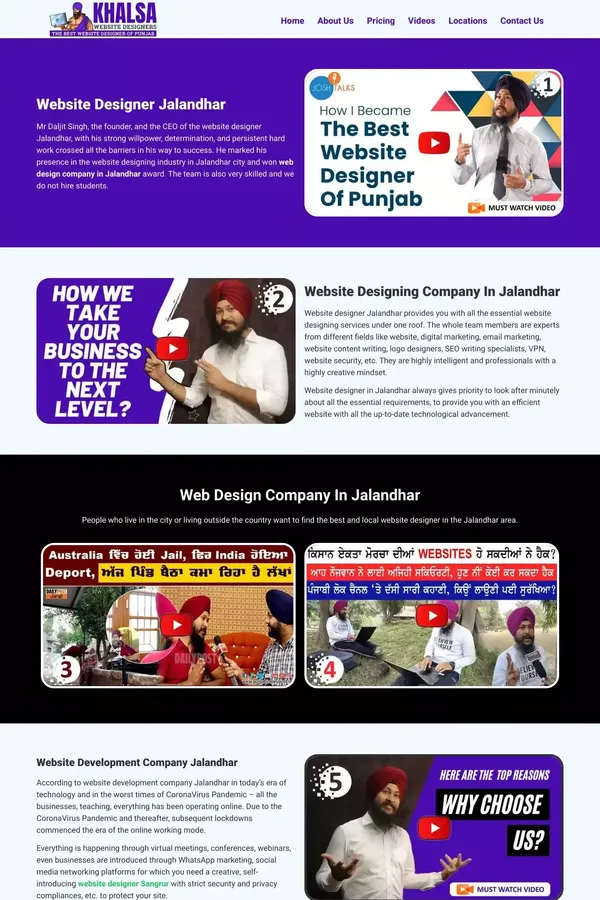 Website Designer Jalandhar (Khalsa Company) 2022