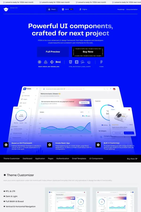 Yoda Admin React Template