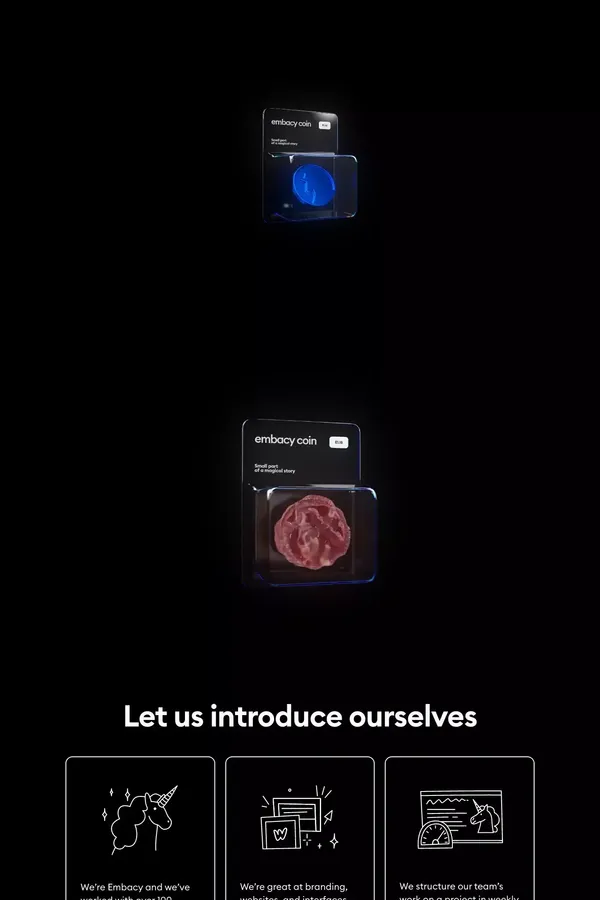 NFT Collection: 35 Embacy Coins - website design inspiration