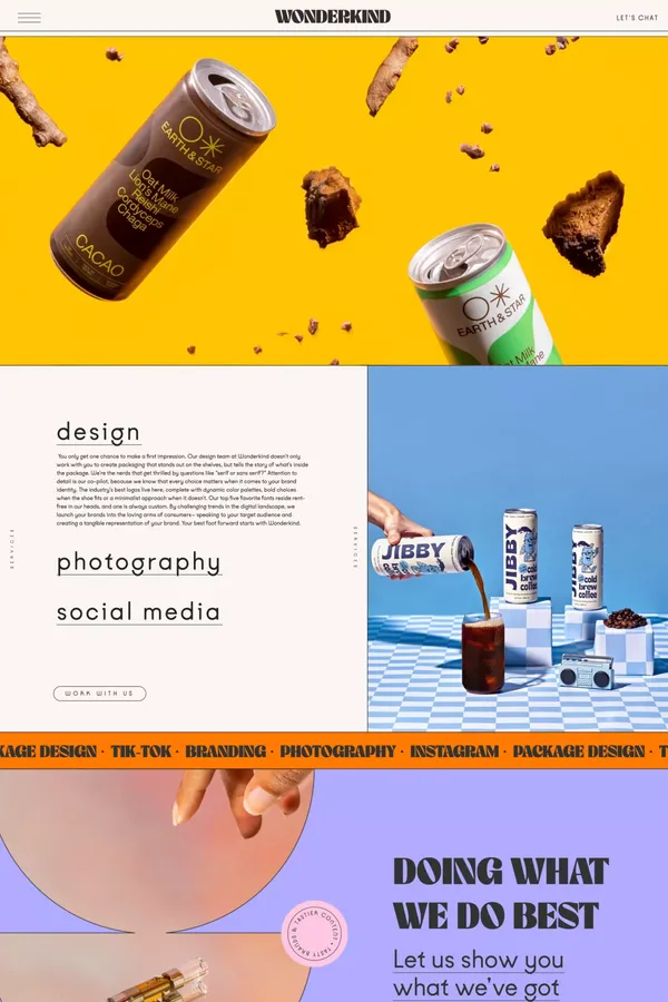 Wonderkind co - Portfolio design inspiration